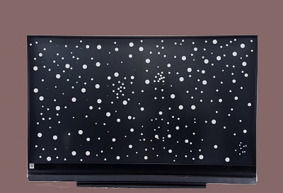 mitsubishi projection tv with white dots