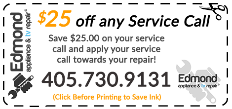 Edmond and OKC appliance and TV repair Coupon